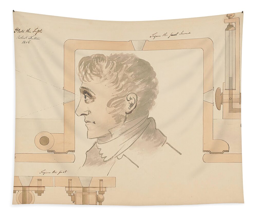 1806 Tapestry featuring the photograph Robert Fulton, Submarine Design, 1806 #4 by Science Source