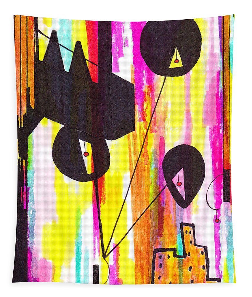 Lew Hagood Tapestry featuring the mixed media 46.ab.6 by Lew Hagood