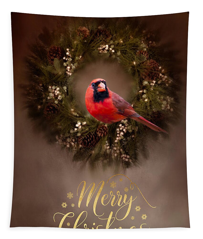 Greeting Card Tapestry featuring the photograph Merry Christmas by Cathy Kovarik