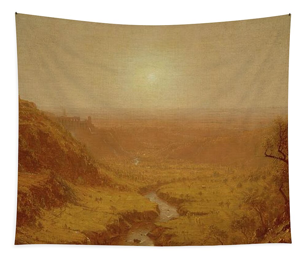 Landscape Tapestry featuring the painting Tivoli by Sanford Robinson Gifford