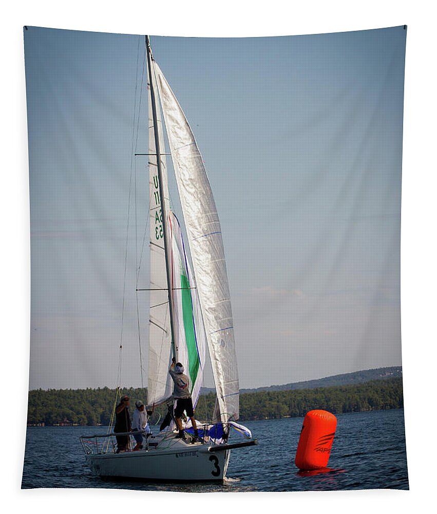 Sailing Tapestry featuring the photograph 2019 J80 North American Championships #51 by Benjamin Dahl