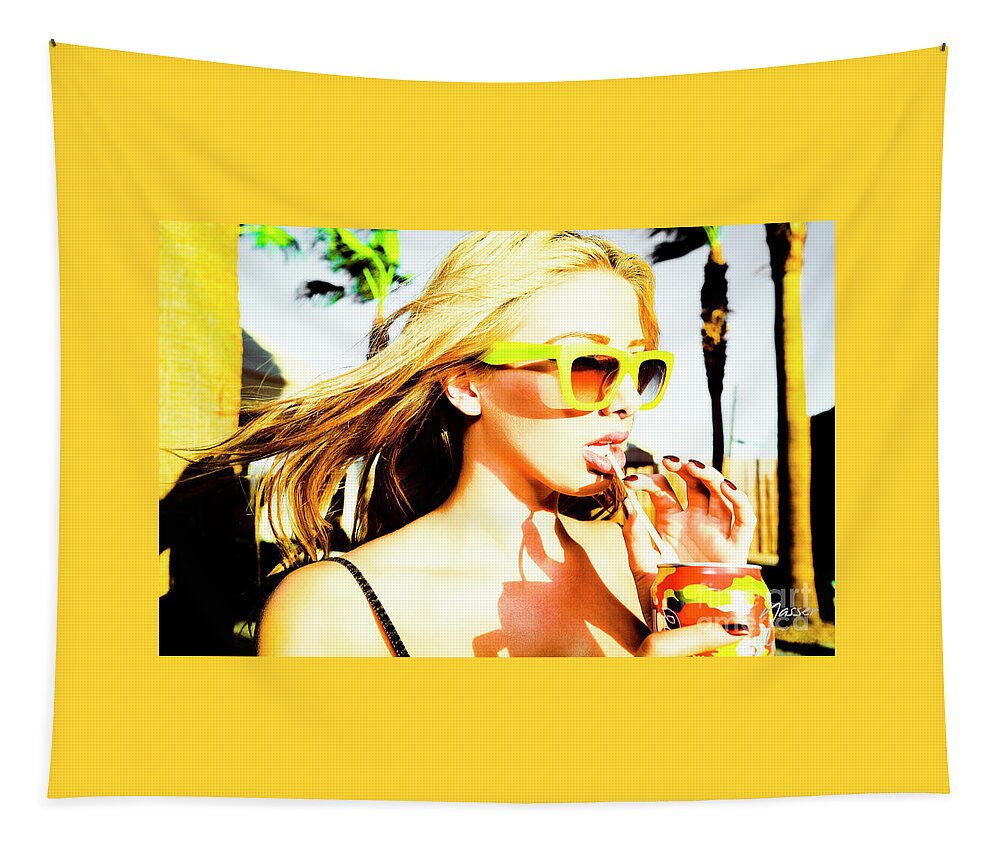 Fashionista Tapestry featuring the photograph 5395 Sarah California Desert by Amyn Nasser