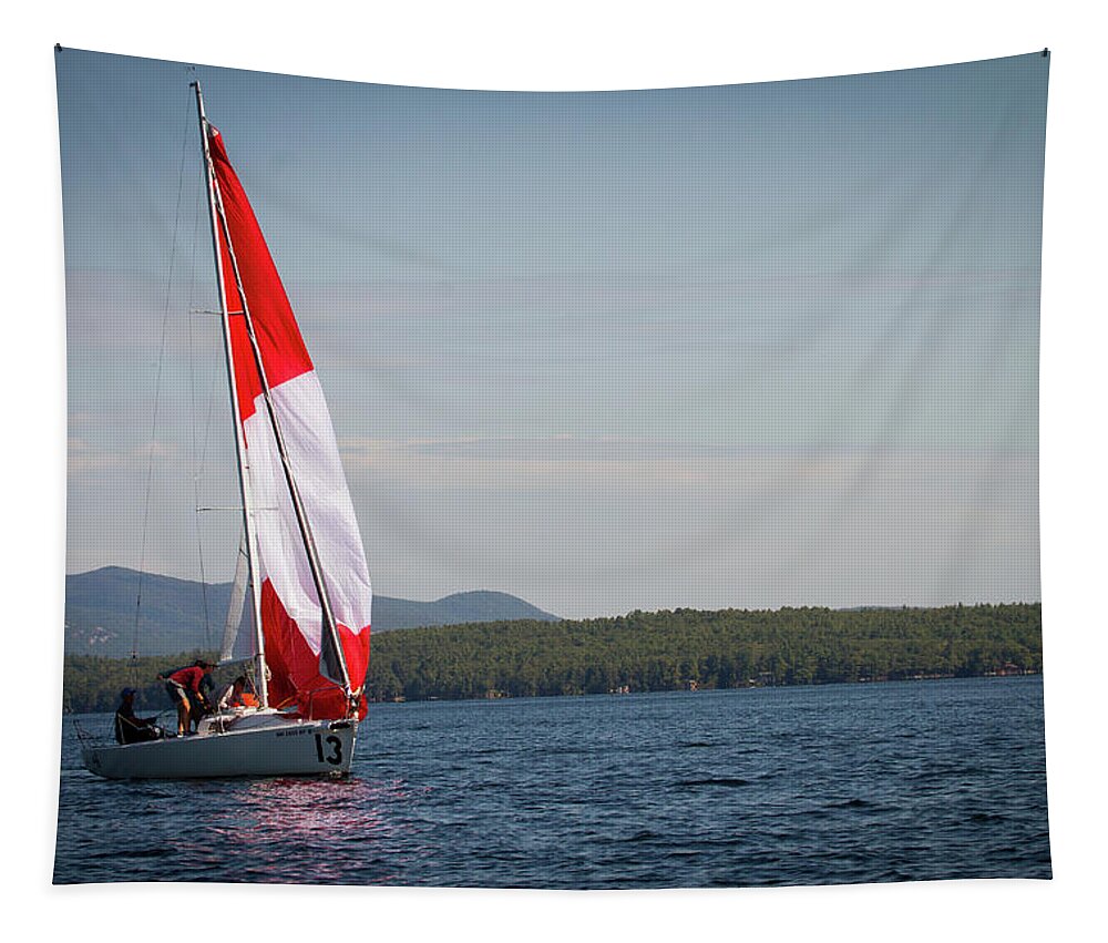 Sailing Tapestry featuring the photograph 2019 J80 North American Championships #56 by Benjamin Dahl