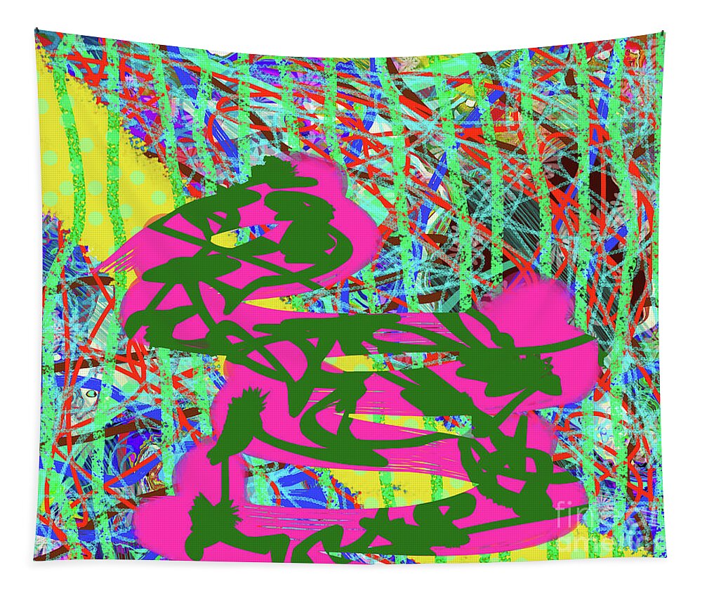 Walter Paul Bebirian: The Bebirian Art Collection Tapestry featuring the digital art 6-11-2012q by Walter Paul Bebirian