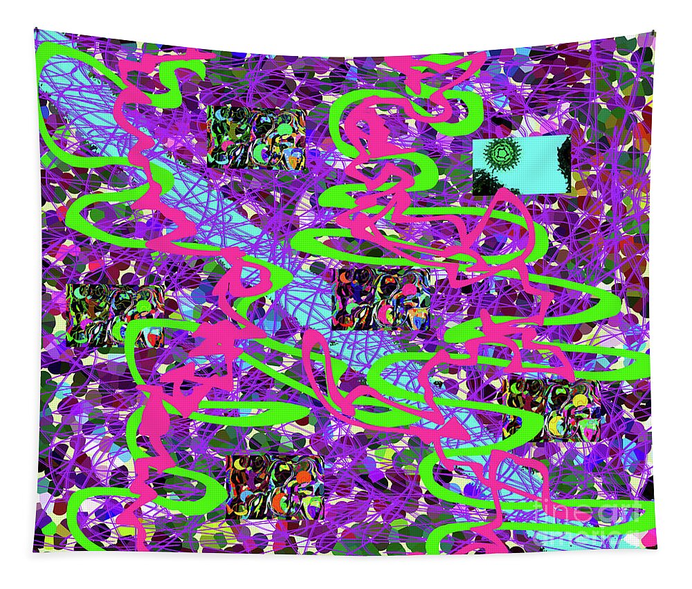 Walter Paul Bebirian: The Bebirian Art Collection Tapestry featuring the digital art 7-25-2012abcdefghijklmnop by Walter Paul Bebirian