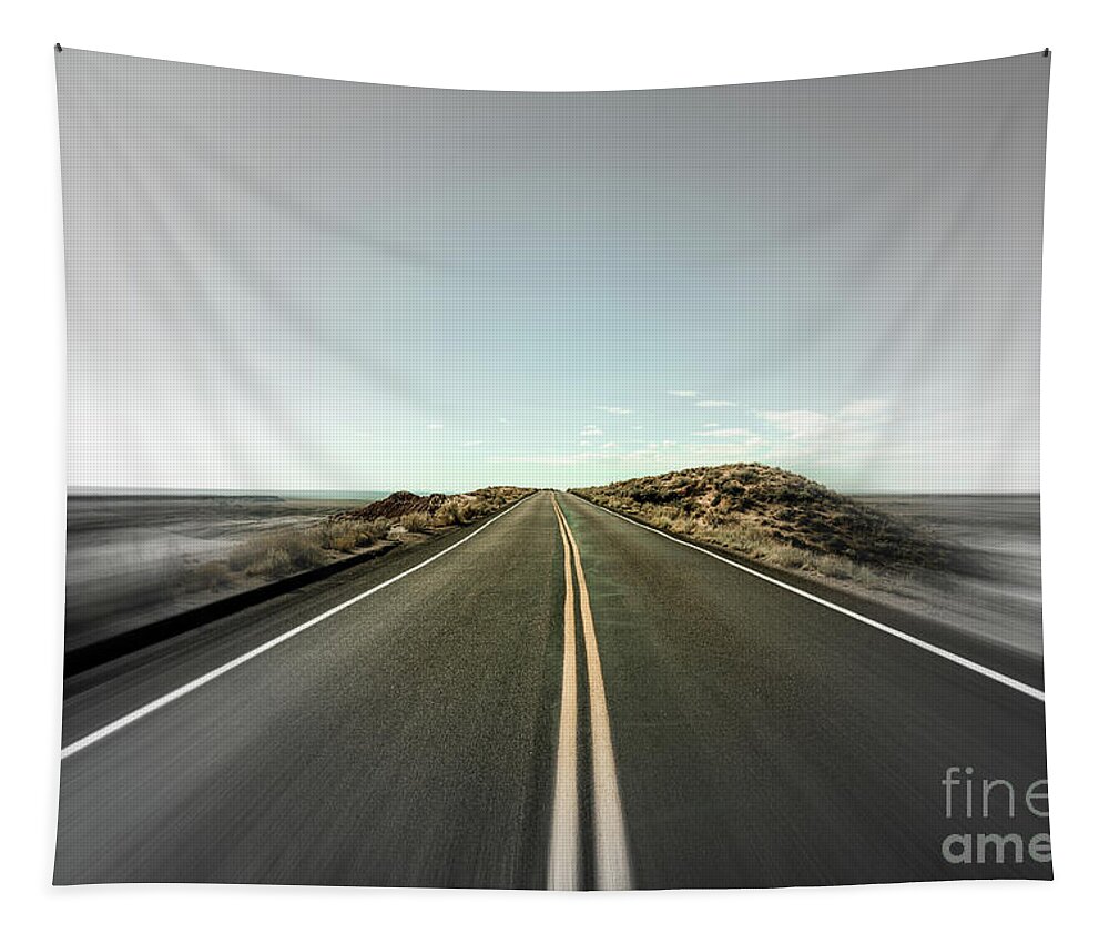 Arizona Tapestry featuring the photograph Arizona Desert Highway #7 by Raul Rodriguez