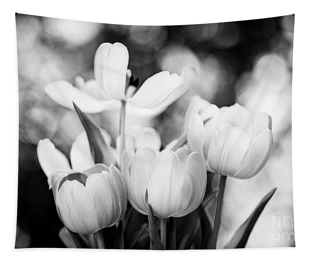 Background Tapestry featuring the photograph Blooming Tulip Flowers by Raul Rodriguez
