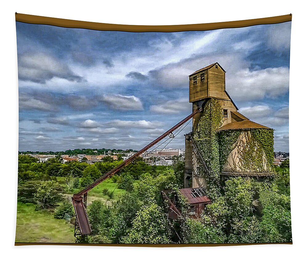 Coal Tapestry featuring the photograph 7th Street Coaling Tower by Thomas Fields