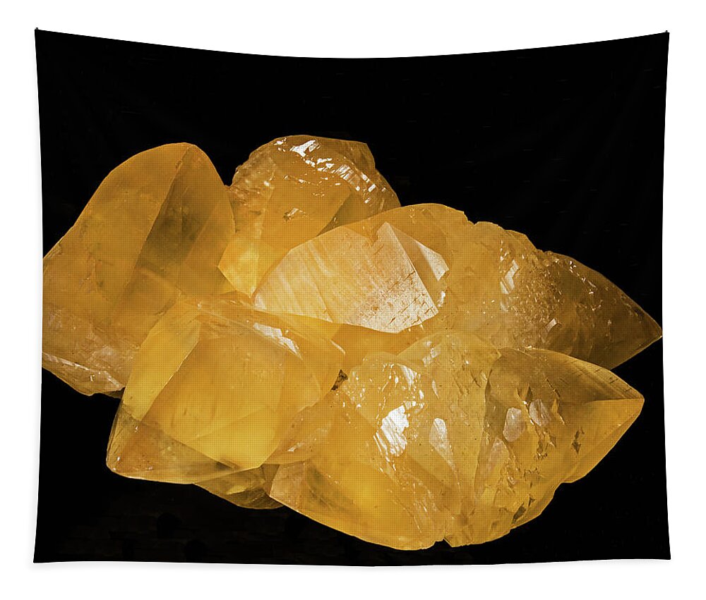 Calcite Tapestry featuring the photograph Calcite Crystals #8 by Millard H. Sharp