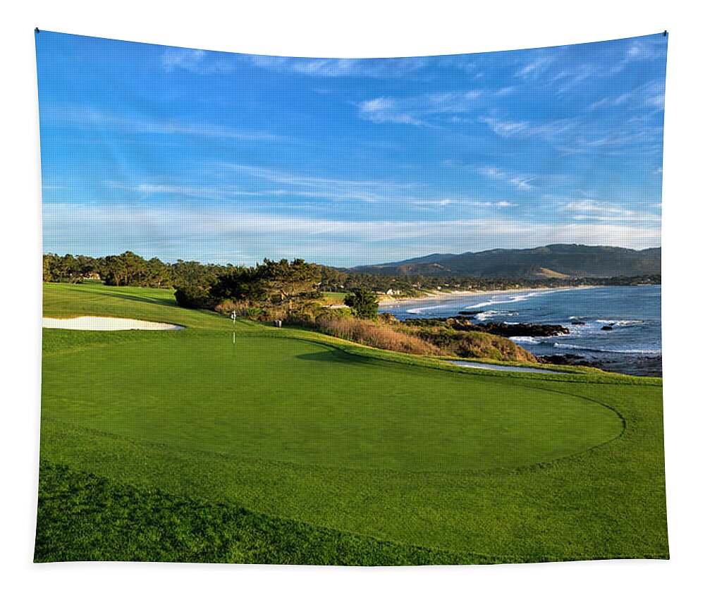 Photography Tapestry featuring the photograph 8th Hole At Pebble Beach Golf Links by Panoramic Images