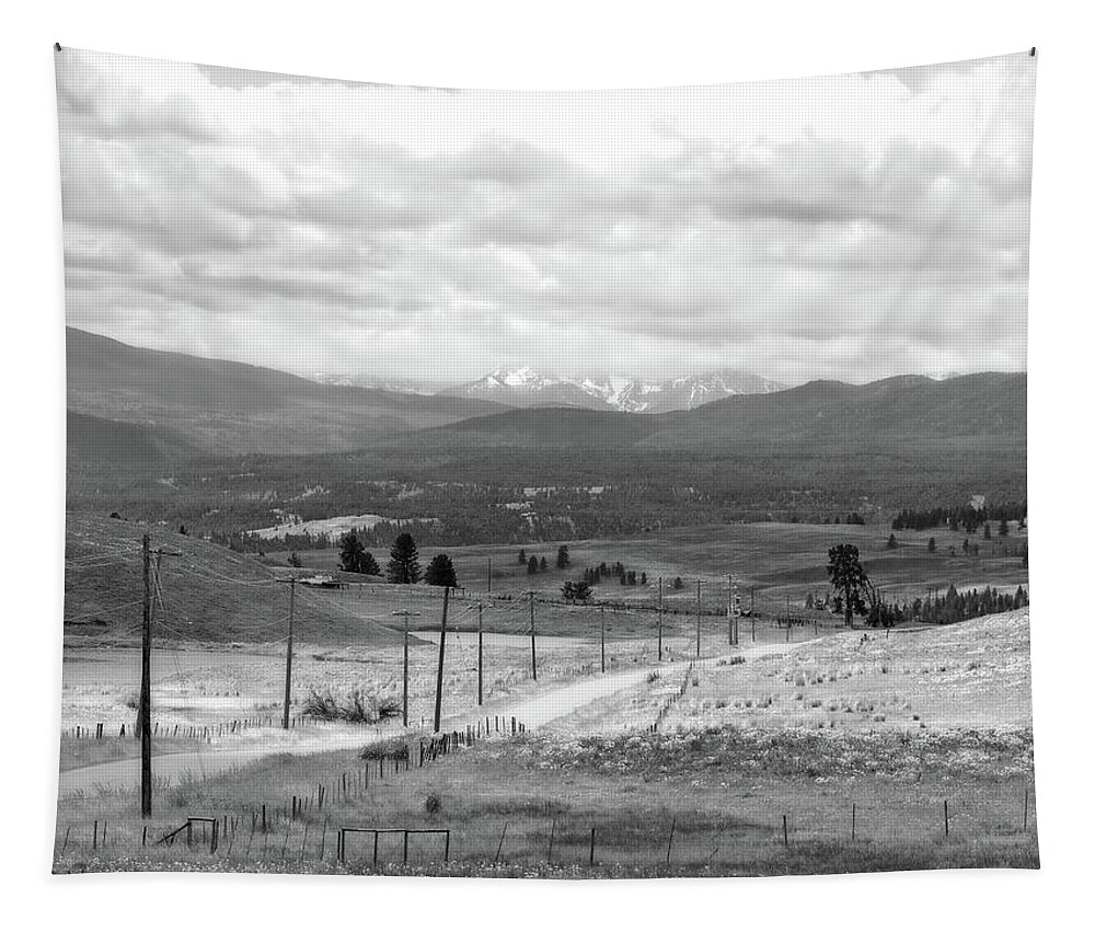 Landscape Tapestry featuring the photograph A Country Road in Rural BC by Allan Van Gasbeck
