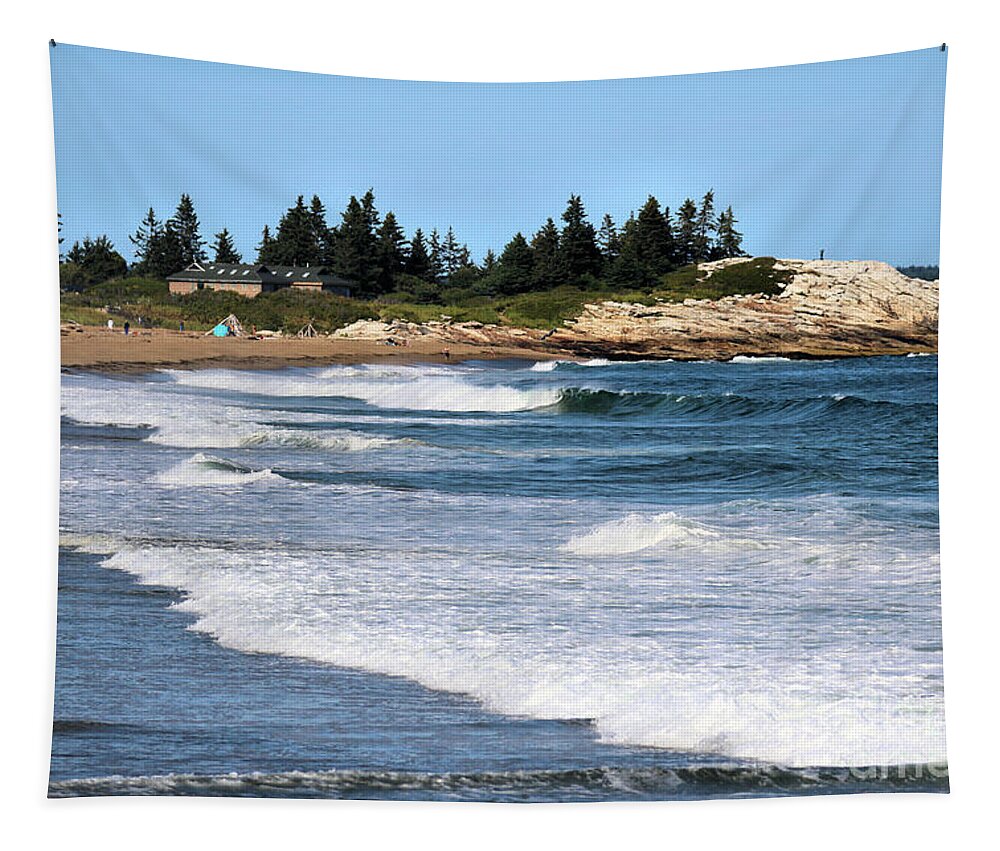 Landscape Tapestry featuring the photograph A Day At Reid State Park by Sandra Huston