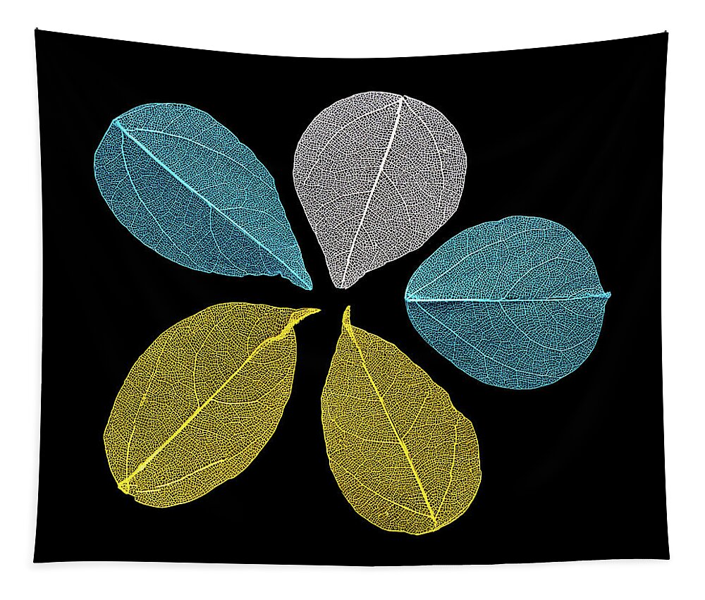 Leaves Tapestry featuring the photograph A Gathering Of Colorful Leaves by Gary Slawsky