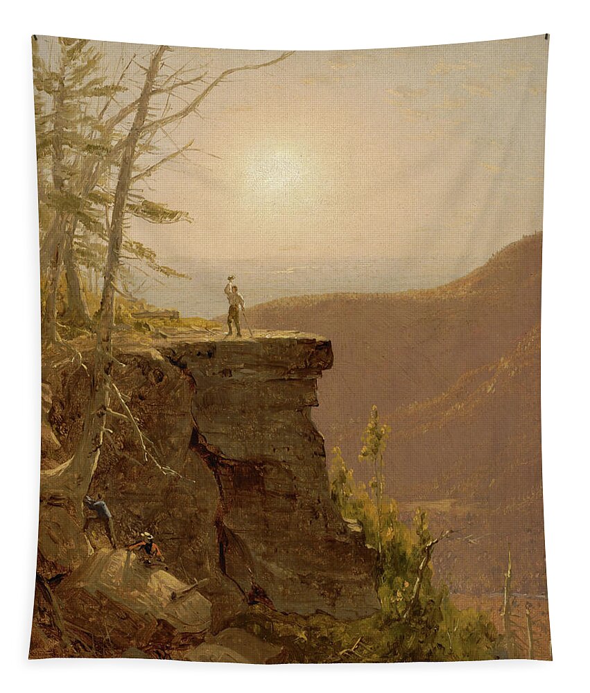 Ledge Tapestry featuring the painting A Ledge on South Mountain, in the Catskills by Sanford Robinson Gifford