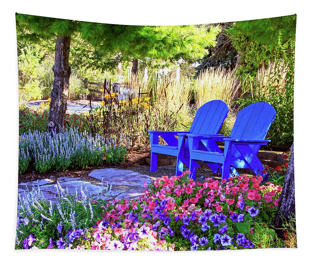 Adirondack Tapestry featuring the photograph A Royal Garden by Dawn Richards