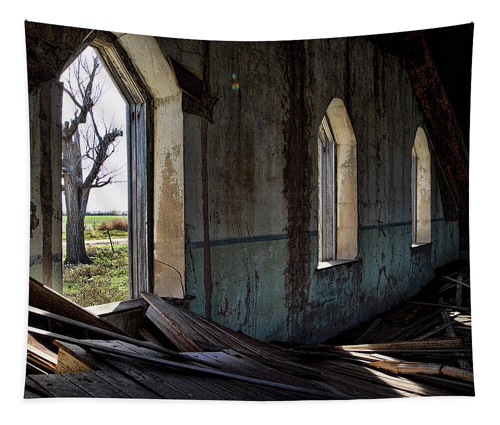 Church Tapestry featuring the photograph Abandoned Church #2 by Ron Weathers