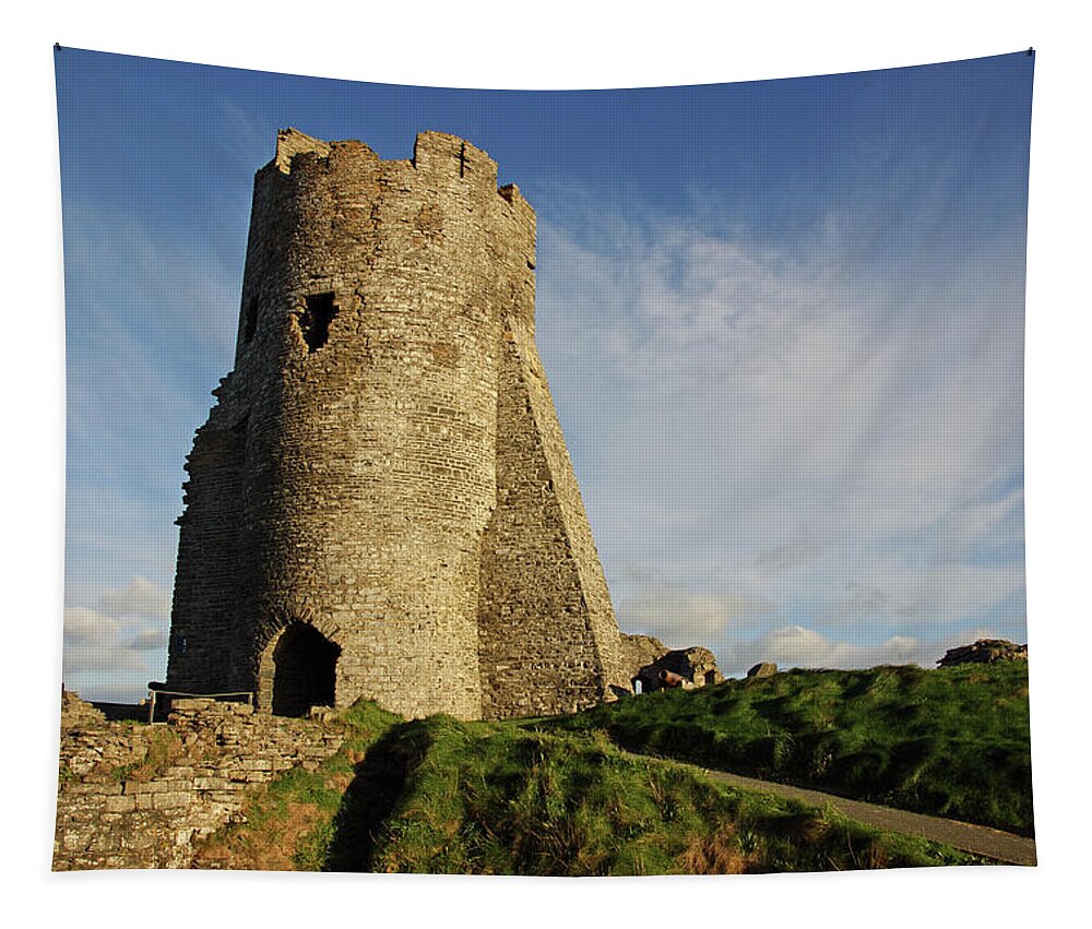 Wales Tapestry featuring the photograph ABERYSTWYTH. The Castle Gatehouse. by Lachlan Main