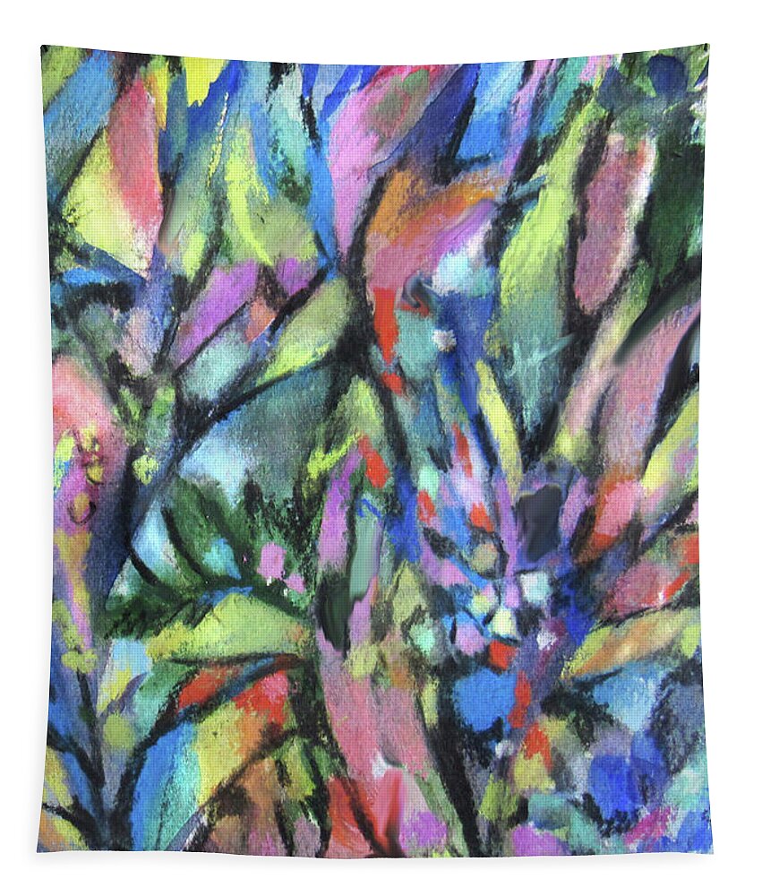 Abstract Garden Tapestry featuring the painting Abstract 230 by Jean Batzell Fitzgerald