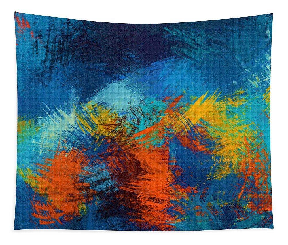 Abstract Tapestry featuring the painting Abstract - DWP183889452 by Dean Wittle