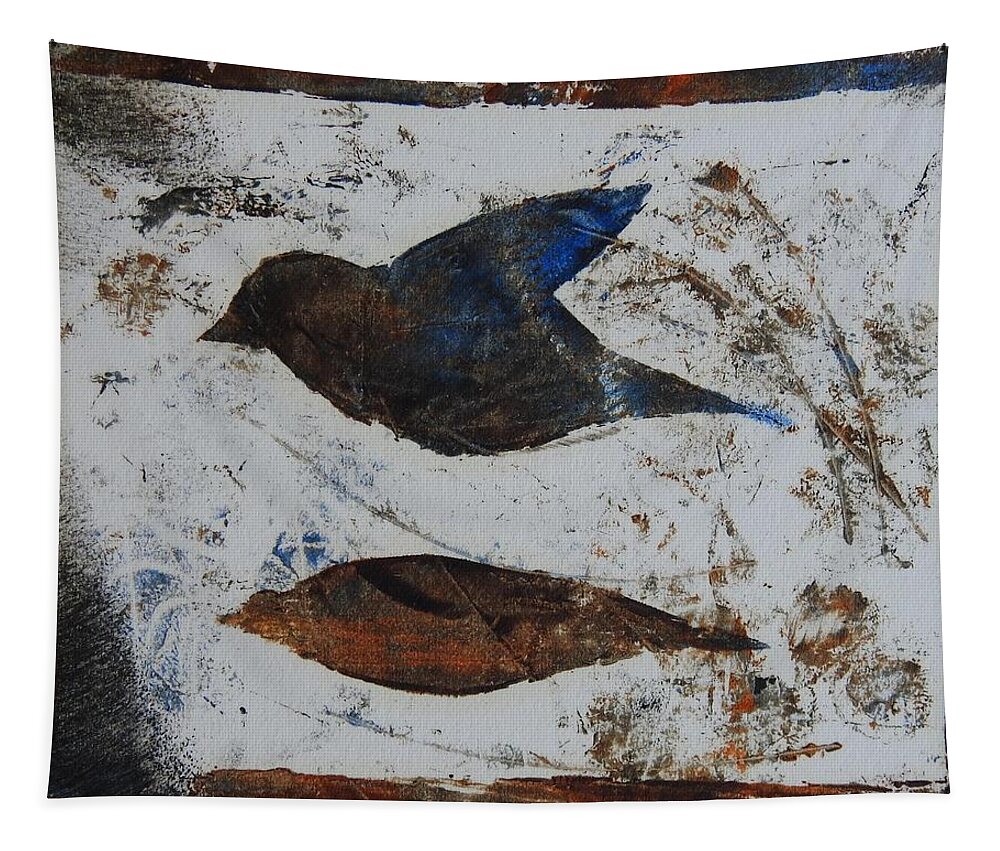 Bird Tapestry featuring the painting African Safari Bird by Ilona Petzer