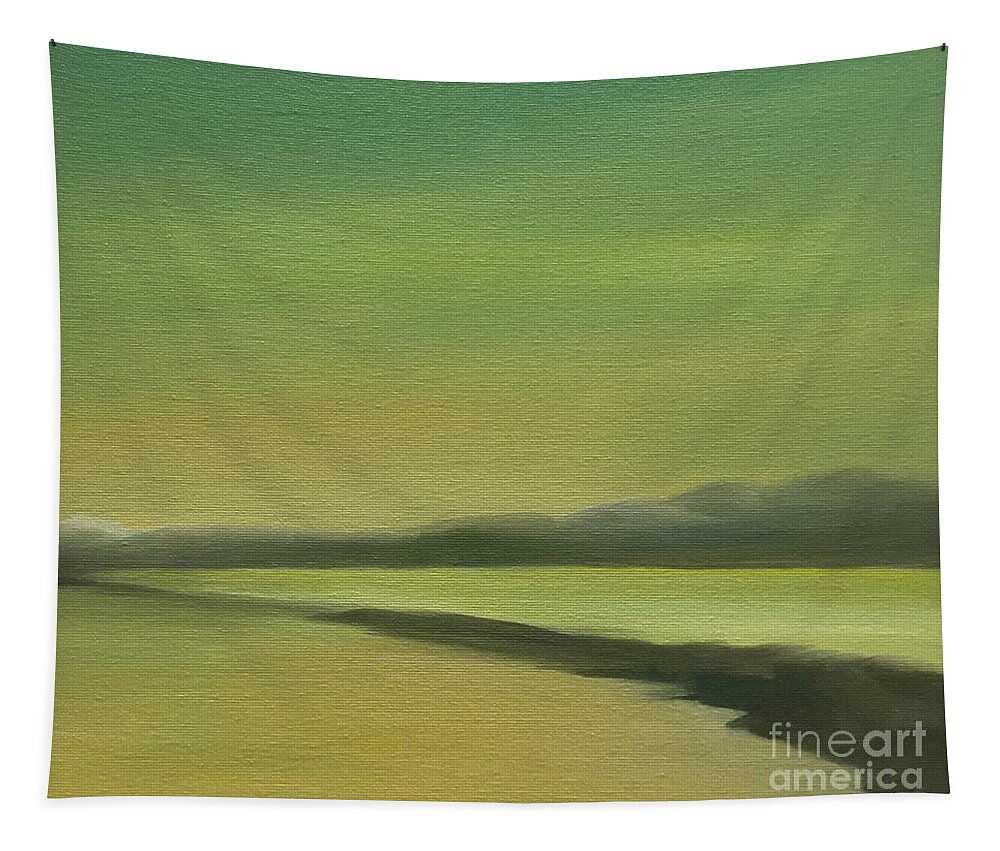 Landscape Tapestry featuring the painting After Glow by Michelle Abrams