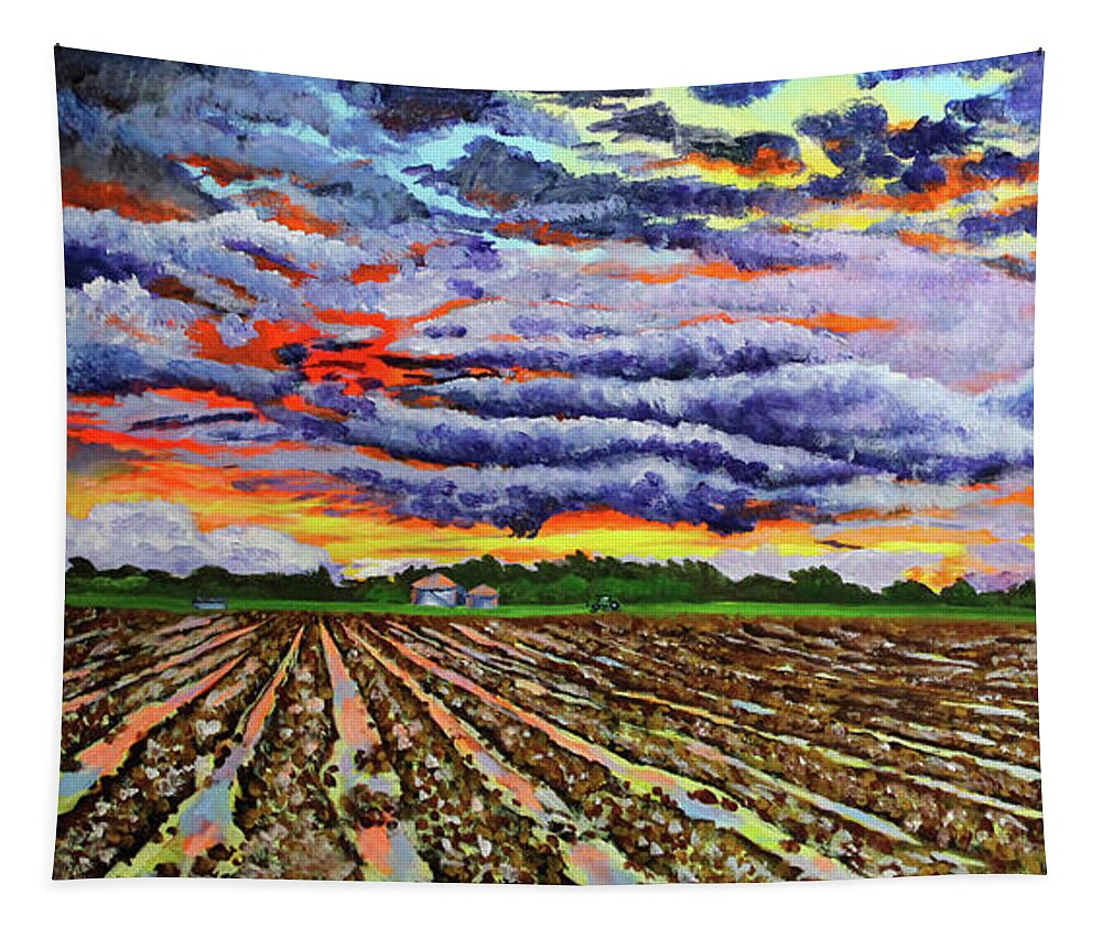 Landscape Tapestry featuring the painting After The Storm by Karl Wagner