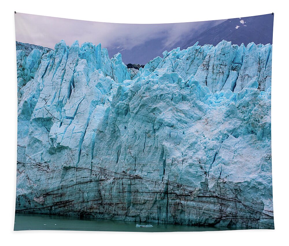 Alaska Tapestry featuring the photograph Alaskan Blue Glacier Ice by Anthony Jones