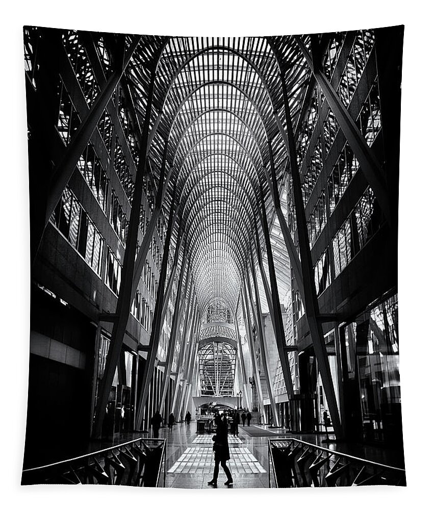 Allen Lambert Galleria Tapestry featuring the photograph Allen Lambert Galleria Toronto Canada No 2 by Brian Carson