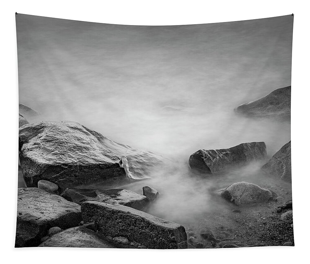 Allens Pond Tapestry featuring the photograph Allens Pond XXVII BW by David Gordon