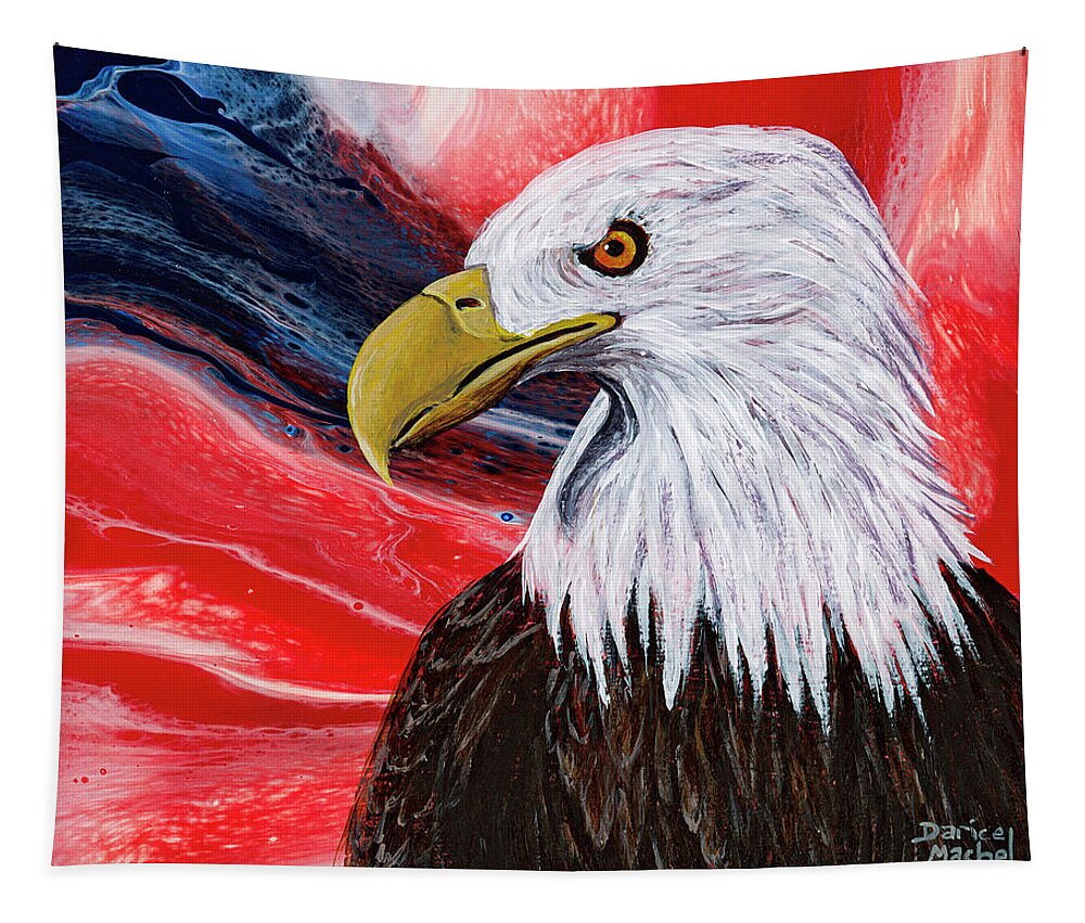 Eagle Tapestry featuring the painting American Pride by Darice Machel McGuire