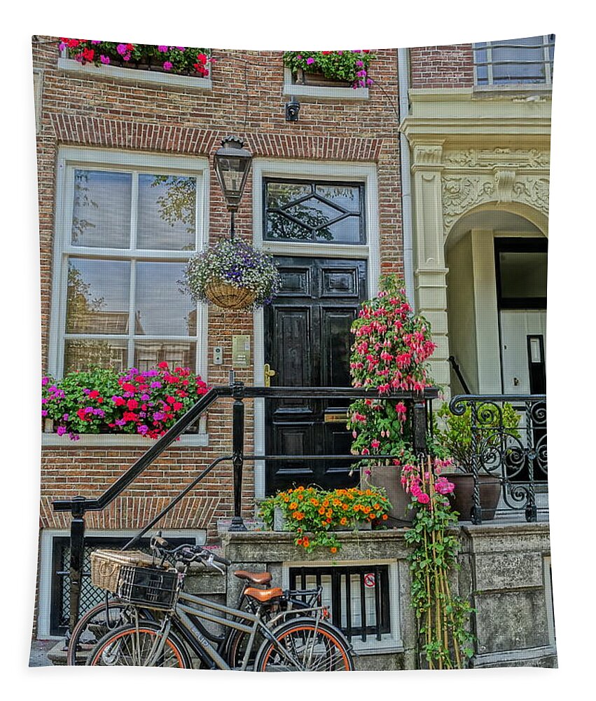 Amsterdam Tapestry featuring the photograph Amsterdam Canal Home by Patricia Caron