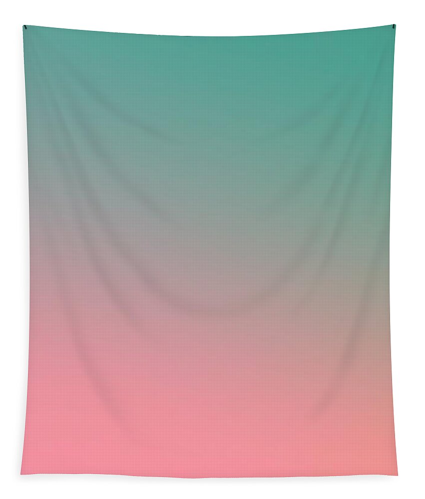 Minimal Tapestry featuring the digital art Minimal Green and Pink Gradient Ombre by Itsonlythemoon -