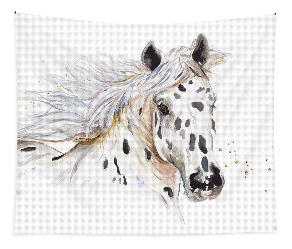 Appaloosa Tapestry featuring the painting Appaloosa by Patricia Pinto