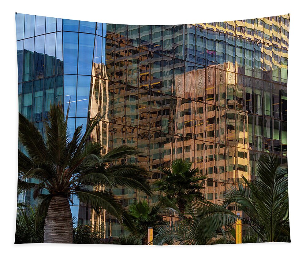 Architectural Reflections Tapestry featuring the photograph Architectural Reflections by Bonnie Follett