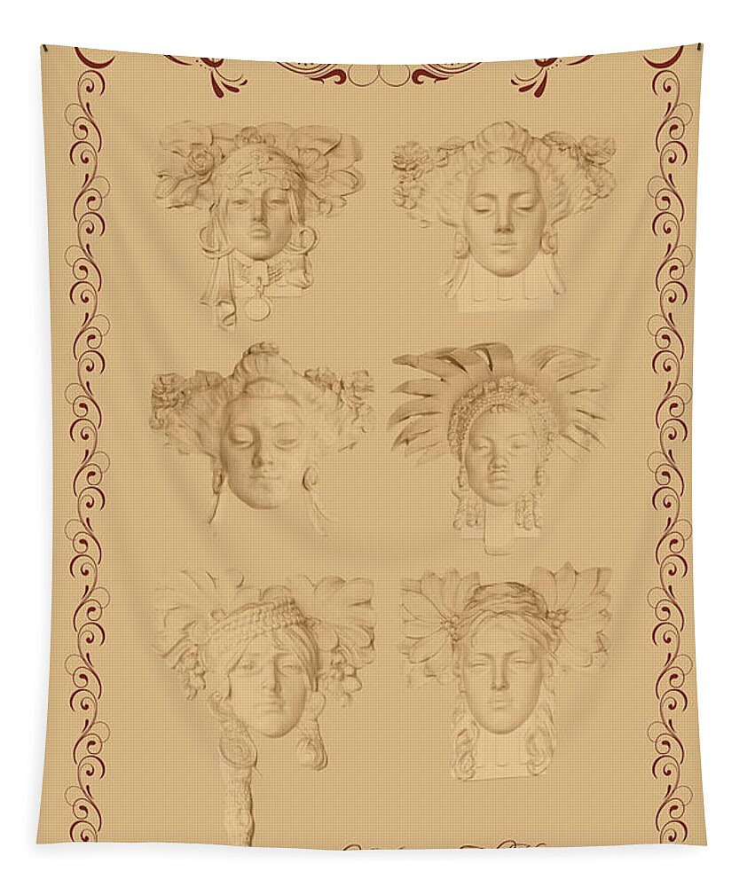 Art Nouveau Tapestry featuring the photograph Art Nouveau Faces by Doug Matthews
