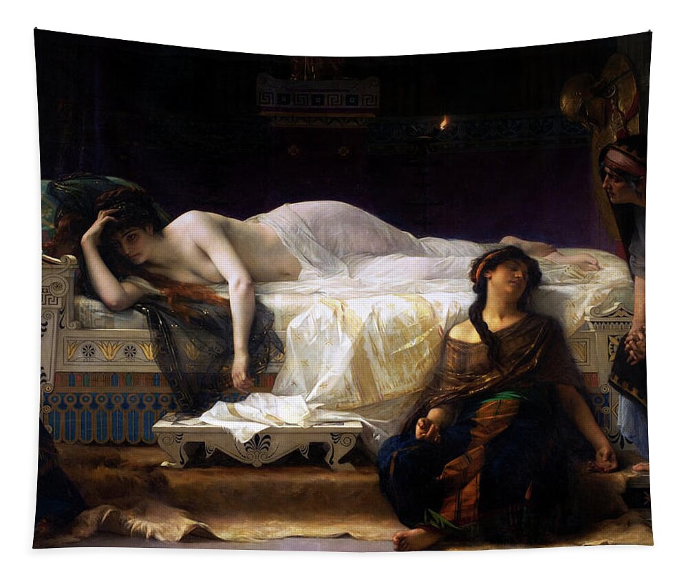Phèdre Tapestry featuring the digital art Phedre by Alexandre Cabanel by Rolando Burbon