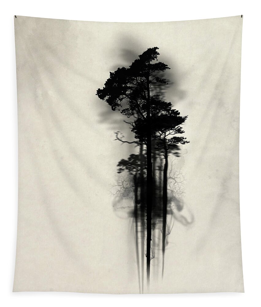 Forest Tapestry featuring the painting Enchanted Forest by Nicklas Gustafsson