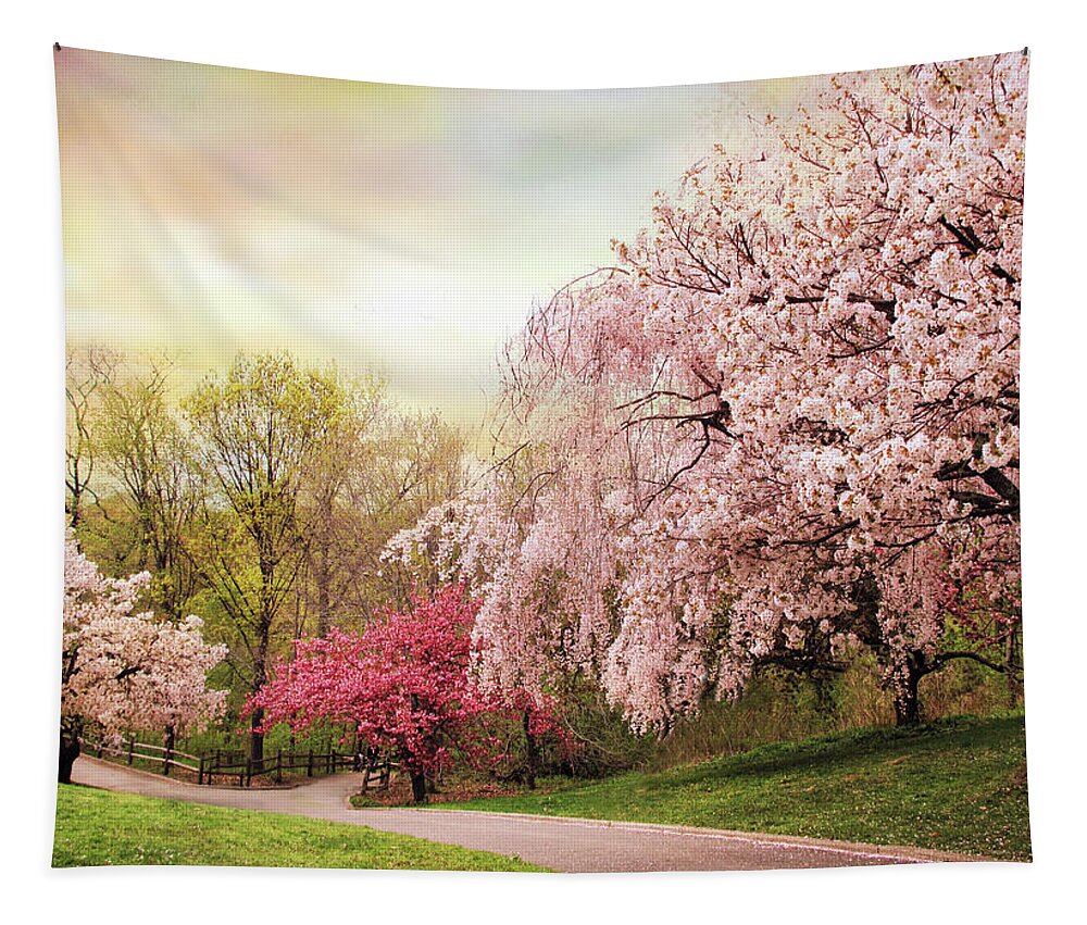 Nature Tapestry featuring the photograph Asian Cherry Grove by Jessica Jenney