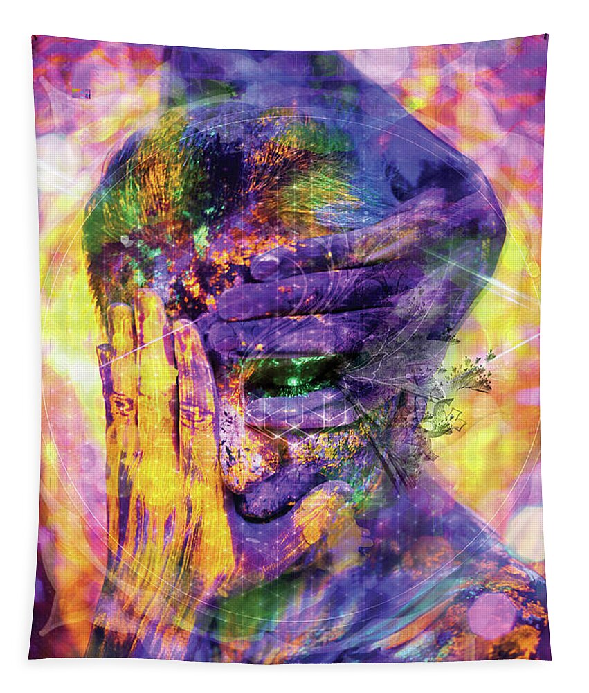 Bodypaint Tapestry featuring the painting Astral Goddess 3 by Matt Deifer