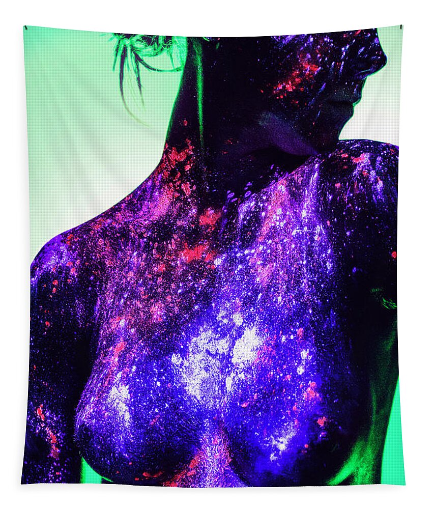 Bodypaint Tapestry featuring the painting Astral Implosion by Matt Deifer