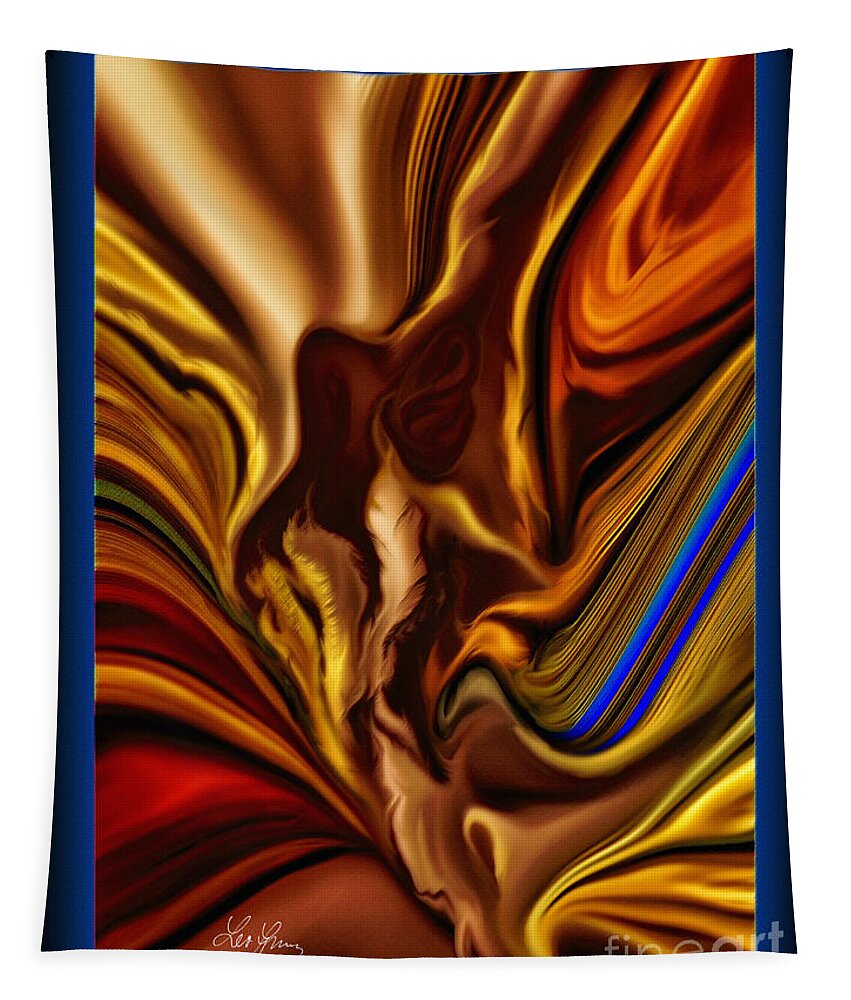 End Tapestry featuring the digital art At The End Of The Dream by Leo Symon