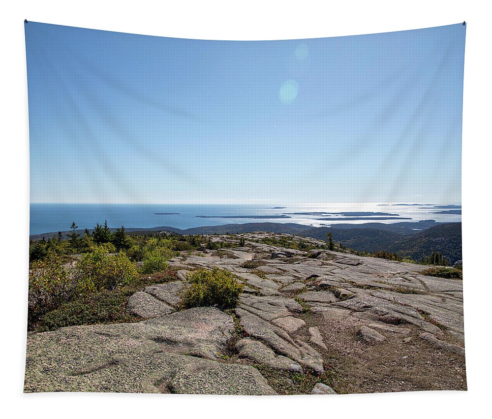 Acadia National Park Tapestry featuring the photograph Atlantic Oceaon from Acadia Park by Rebecca Cozart