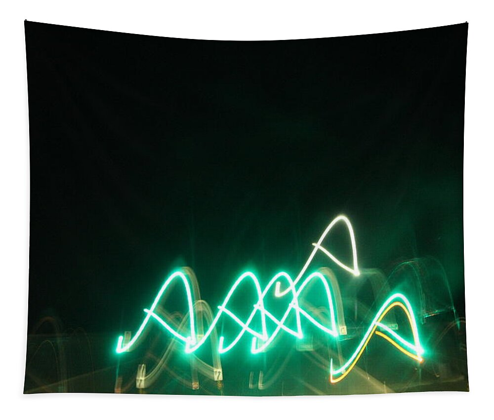 Llamp Tapestry featuring the photograph Aurora Colorado is Supergreen by M E