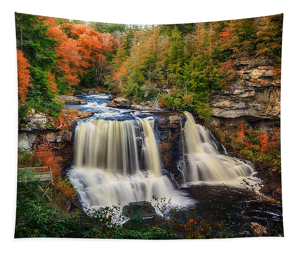 Wv Tapestry featuring the photograph Autumn at Blackwater Falls by Amanda Jones