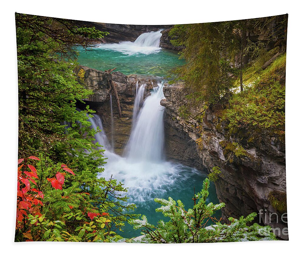 Alberta Tapestry featuring the photograph Autumn Fall by Inge Johnsson