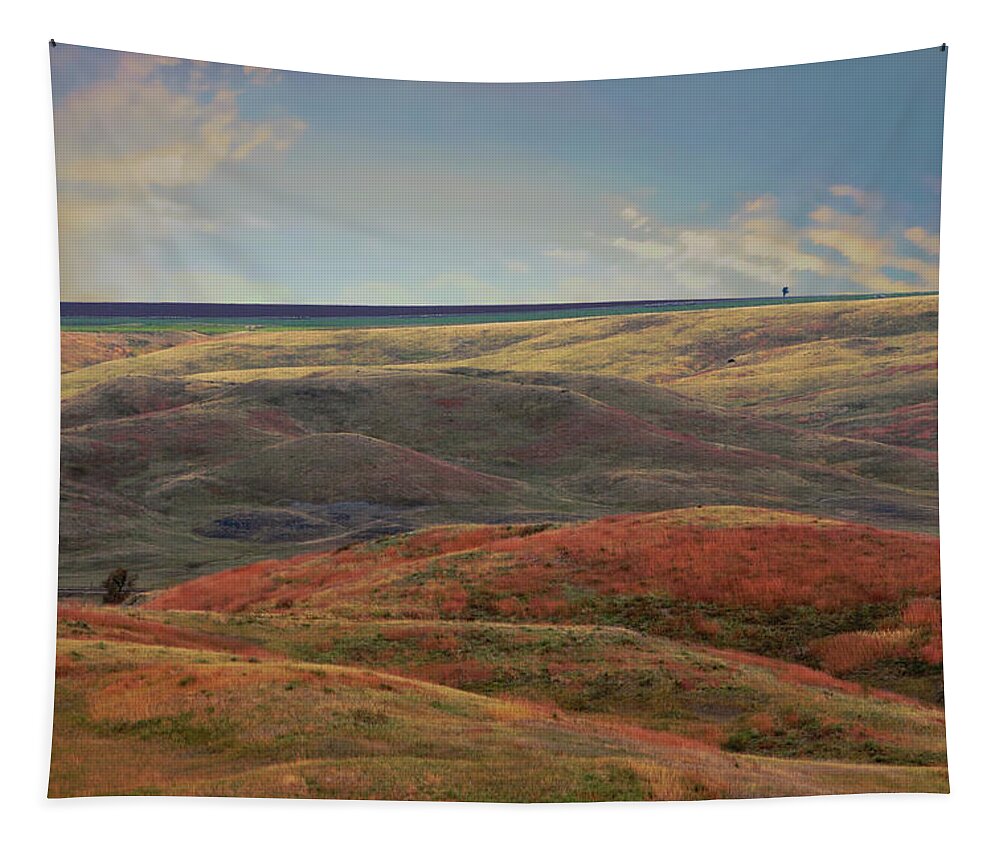Landscapes Tapestry featuring the photograph Autumn in South Dakota USA by Gerlinde Keating - Galleria GK Keating Associates Inc
