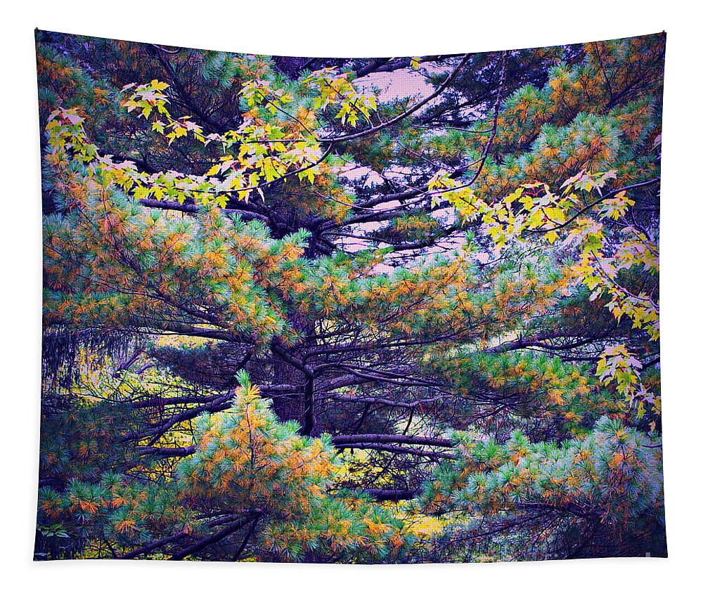 Nature Tapestry featuring the photograph Autumn Pine by Frank J Casella