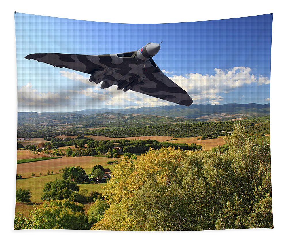 Avro Tapestry featuring the photograph Avro Vulcan Under the Radar by Rob Lester