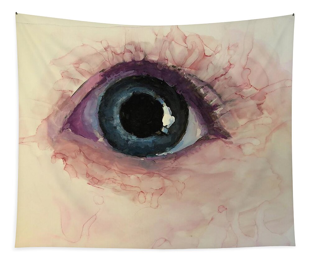 Baby Tapestry featuring the painting Baby Eye by Christy Sawyer