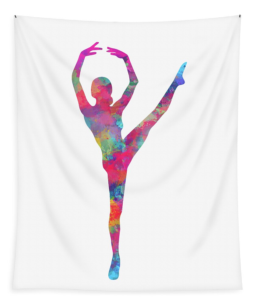 Ballet Art Tapestry featuring the digital art Ballet Canvas Print, Photographic Print, Art Print, Framed Print, Greeting Card, iPhone Case, by David Millenheft